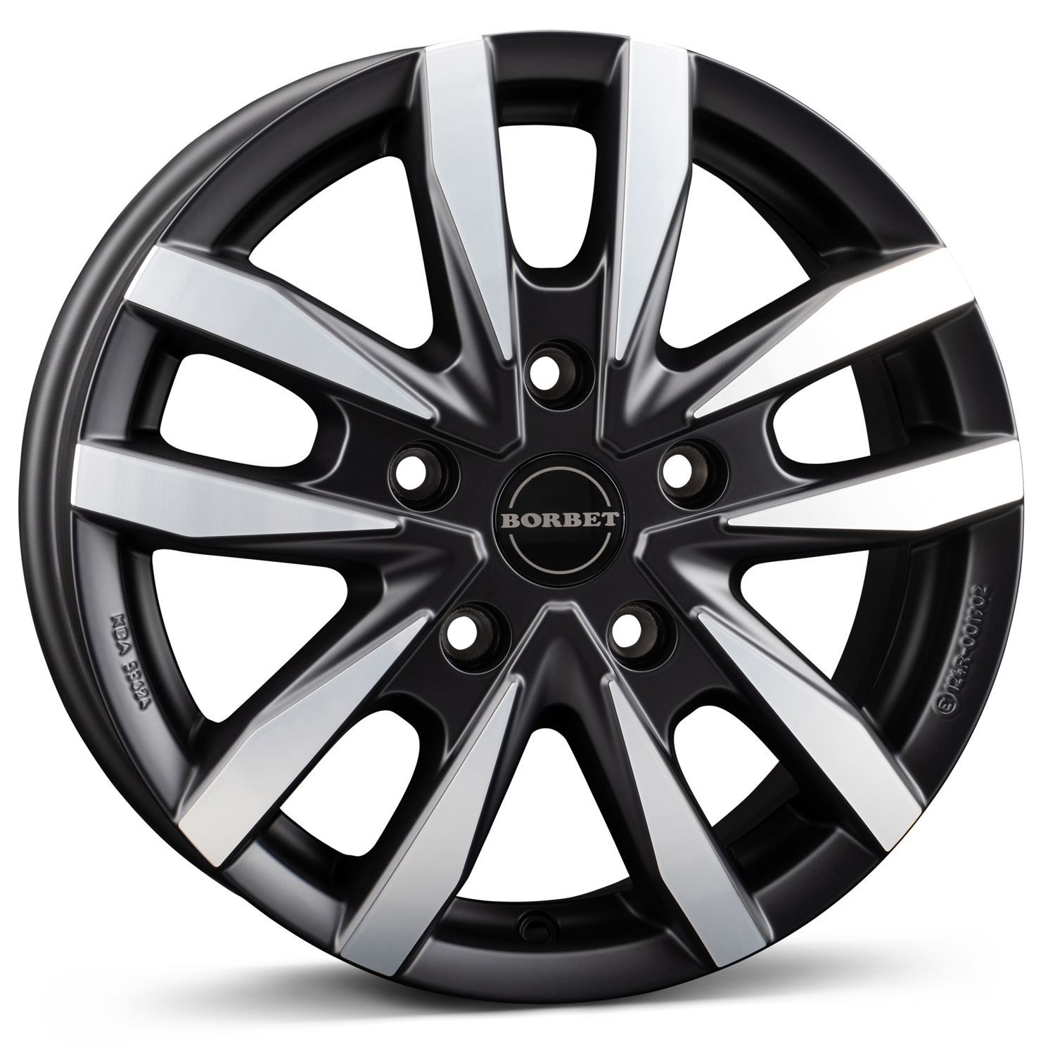Jante Borbet CW5 6,5x16 ET66 5x130 16 Pouces black polished matt