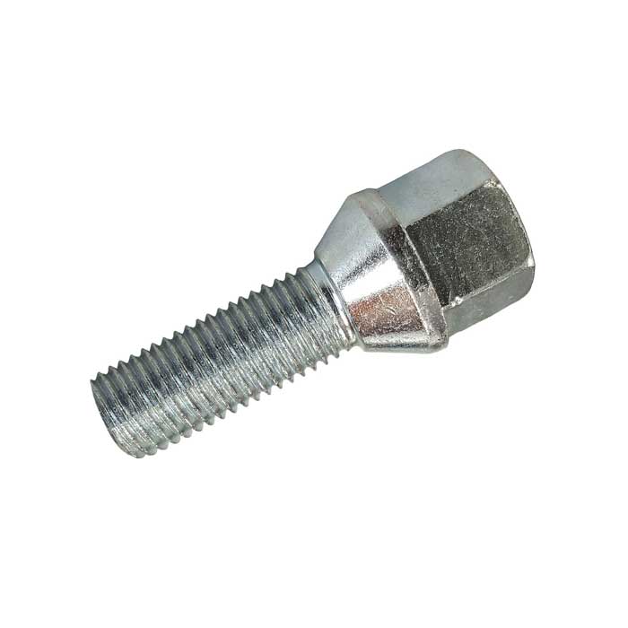 Boulon de roue argent M14x1,5 conique 60° 30mm pour Peugeot