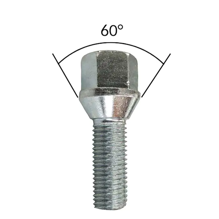 Lot De 10 Boulons De Roue Coniques M14x1.5 40 Mm Argent – TRACER Pour Jantes Alu & Acier